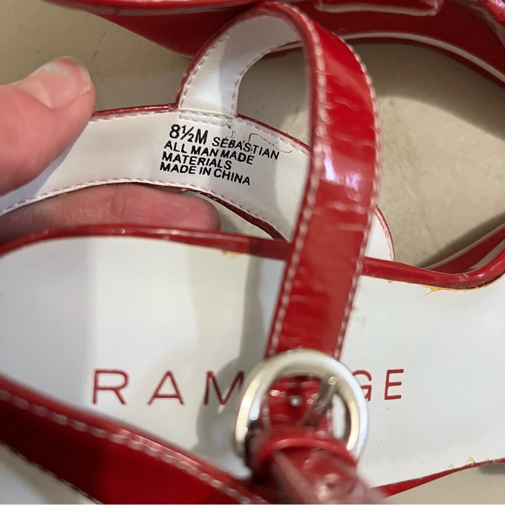 Rampage Women's Burgundy Sandals - Picture 6 of 8